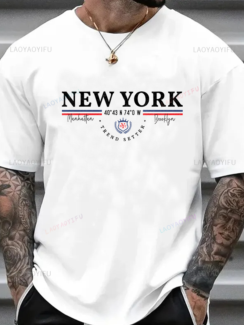 Vintage Fashion York - New York Letter Grafikli Tişört Unisex