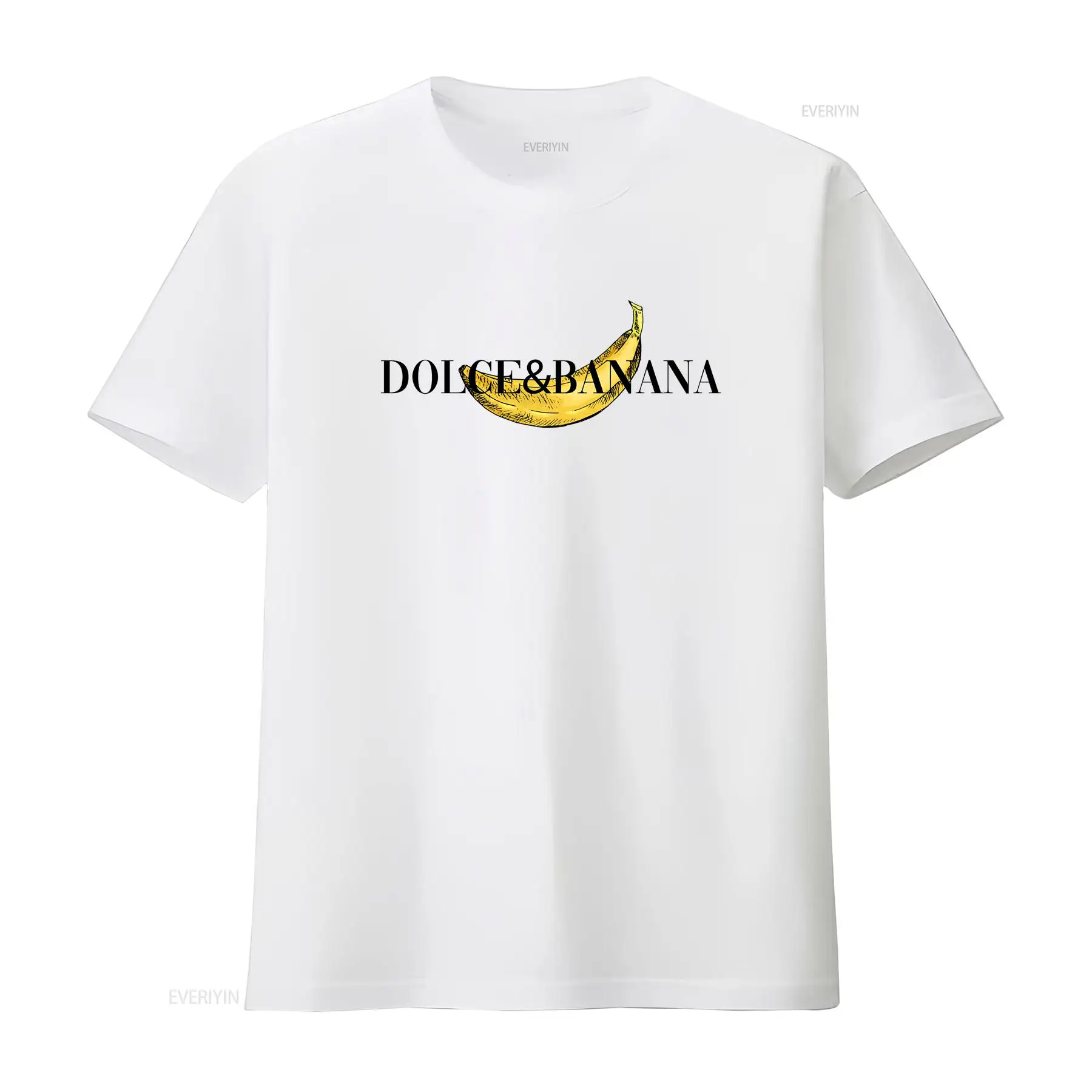 Vintage Fashion Knitwear - Erkekler için beyaz tişört Dolce Banana