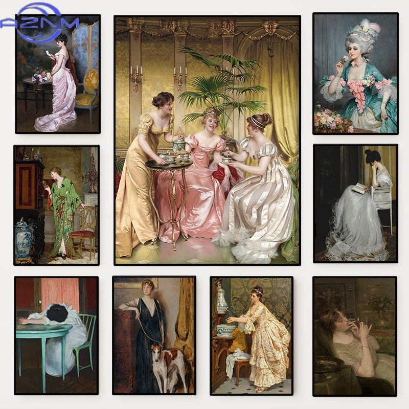 Vintage Fashion Art - Rönesans Kadın Portre Posteri Vintage Victoria
