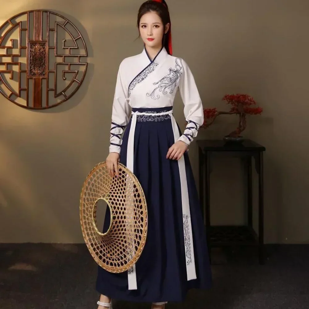 Vintage Fashion Style Men - Modern Hanfu Kadın Üst Etek 2