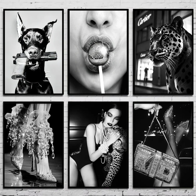 Vintage Fashion Art - Siyah ve Beyaz Moda Vintage Fotoğraf