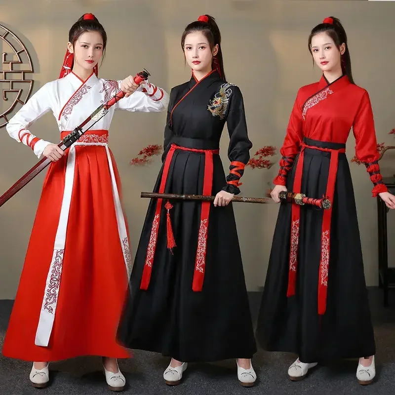 Vintage Fashion Style Men - Modern Hanfu Kadın Üst Etek 2