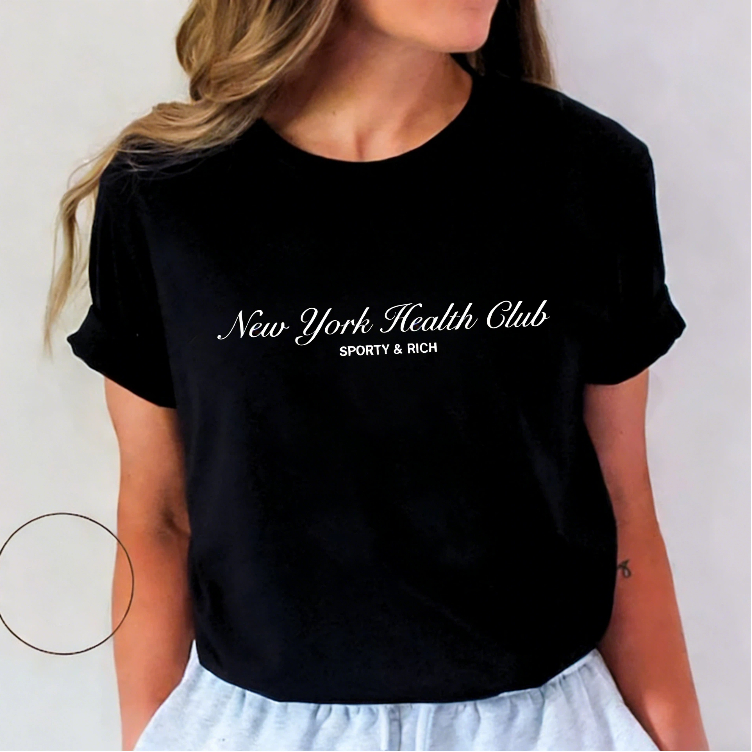 Vintage Fashion York - New York Harfleri Baskılı Kadın T-shirt