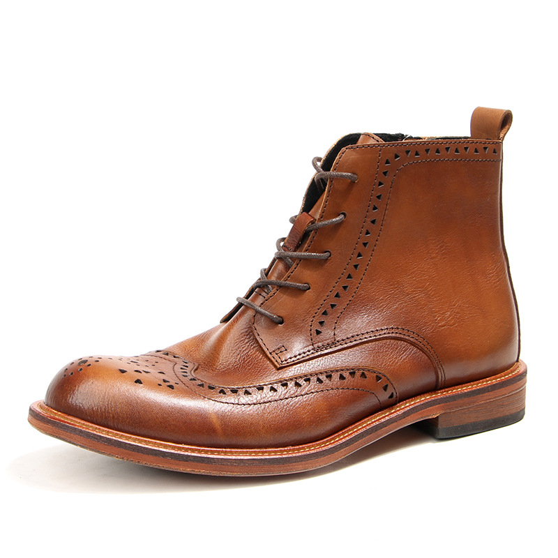 Vintage Fashion Style Men - Vintage Erkek Ayak Bileği Chelsea Çizmeler