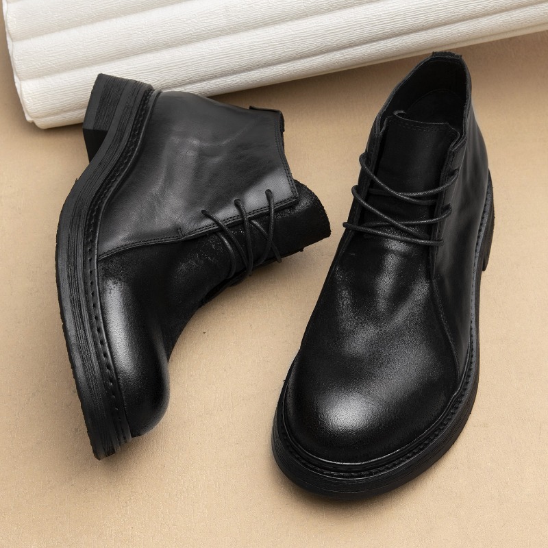 Vintage Fashion Style Men - Vintage Erkek Hakiki Deri Çizmeler Lüks