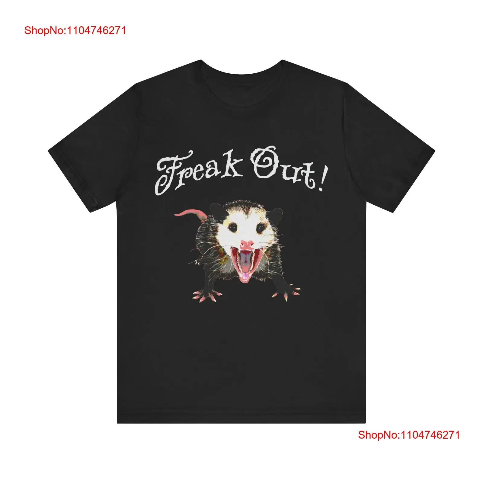 Vintage Fashion Knitwear - freak out opossum possum T Gömlek