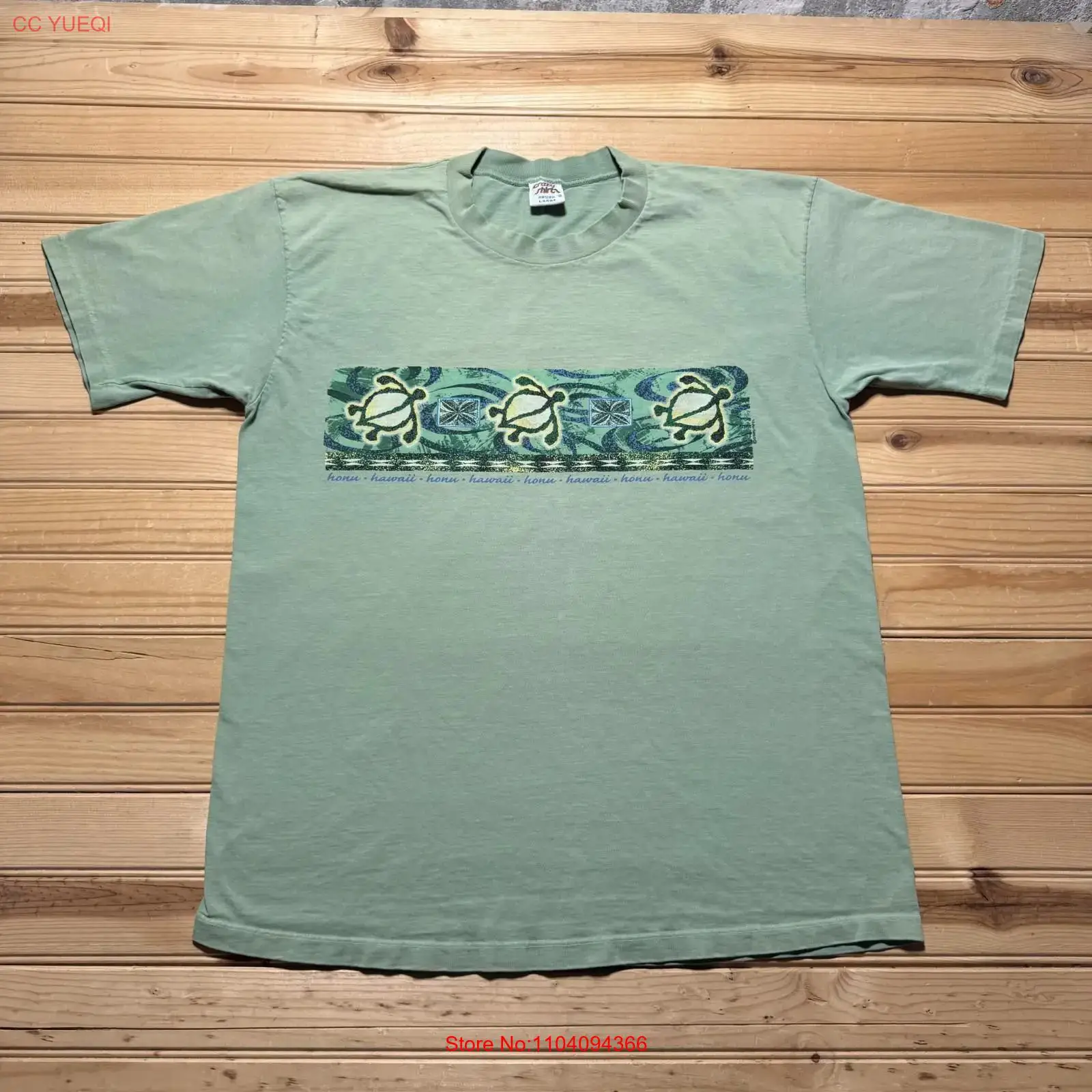 Turtleneck Knit 90S - Vintage 90'lar Hawaii Honu Deniz Kaplumbağası