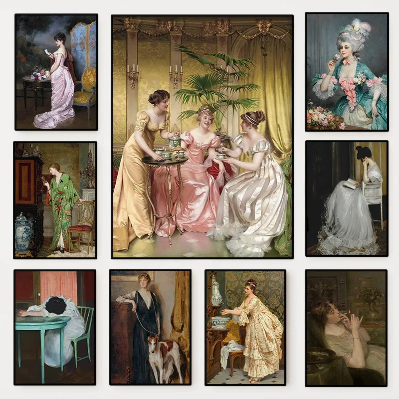 Vintage Fashion Art - Rönesans Kadın Portre Posteri Vintage Viktorya