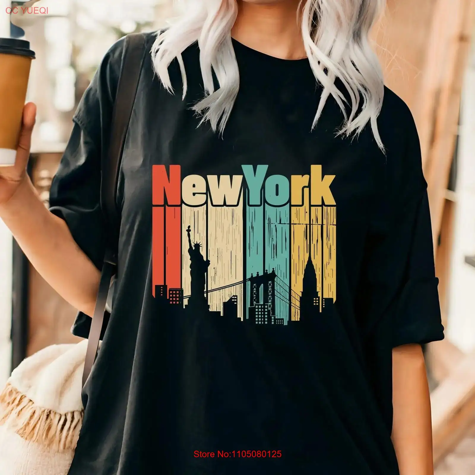 Vintage Fashion York - New York retro tişörtü ABD Seyahat
