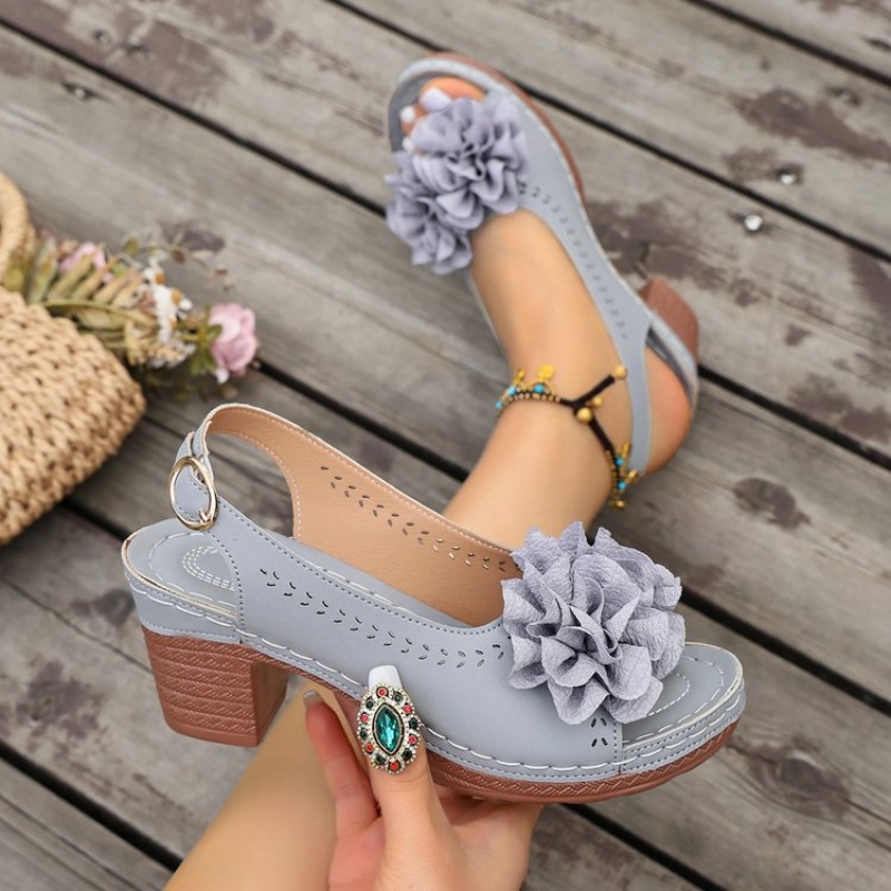 Vintage Çiçek Desenli Peep Toe - Vintage And Modern Fashion incelemesi ve fiyatı