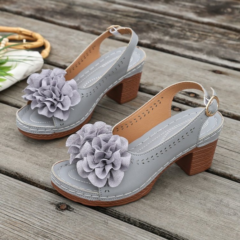 Vintage Çiçek Desenli Peep Toe - Vintage And Modern Fashion incelemesi ve fiyatı