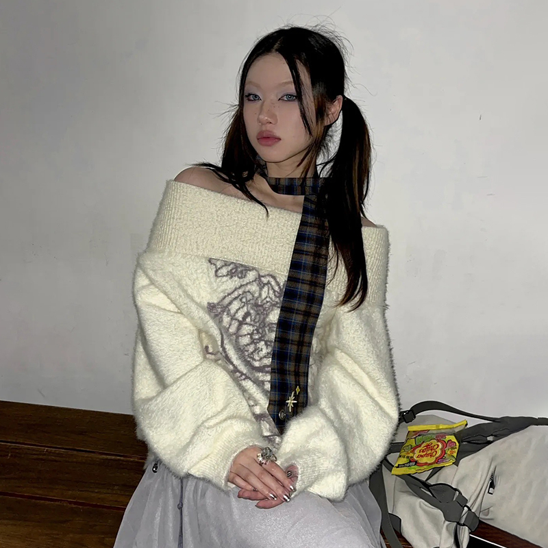 Karrram Japon Y2k İşlemeli Kaz - Turtleneck Knit 90S incelemesi ve fiyatı