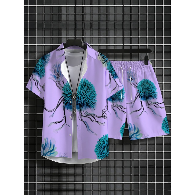 Erkek Hawaii Gömlek Şort Takım - Printed Floral Shirt incelemesi ve fiyatı