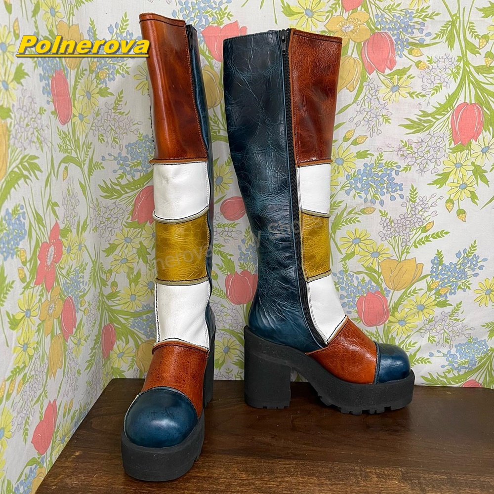 Kadın Retro Patchwork Deri Diz - Vintage And Modern Fashion incelemesi ve fiyatı