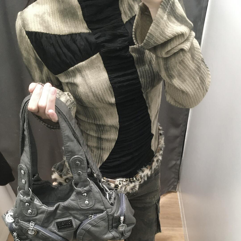 Goth Cross Subculture ince üst - Turtleneck Knit 90S incelemesi ve fiyatı