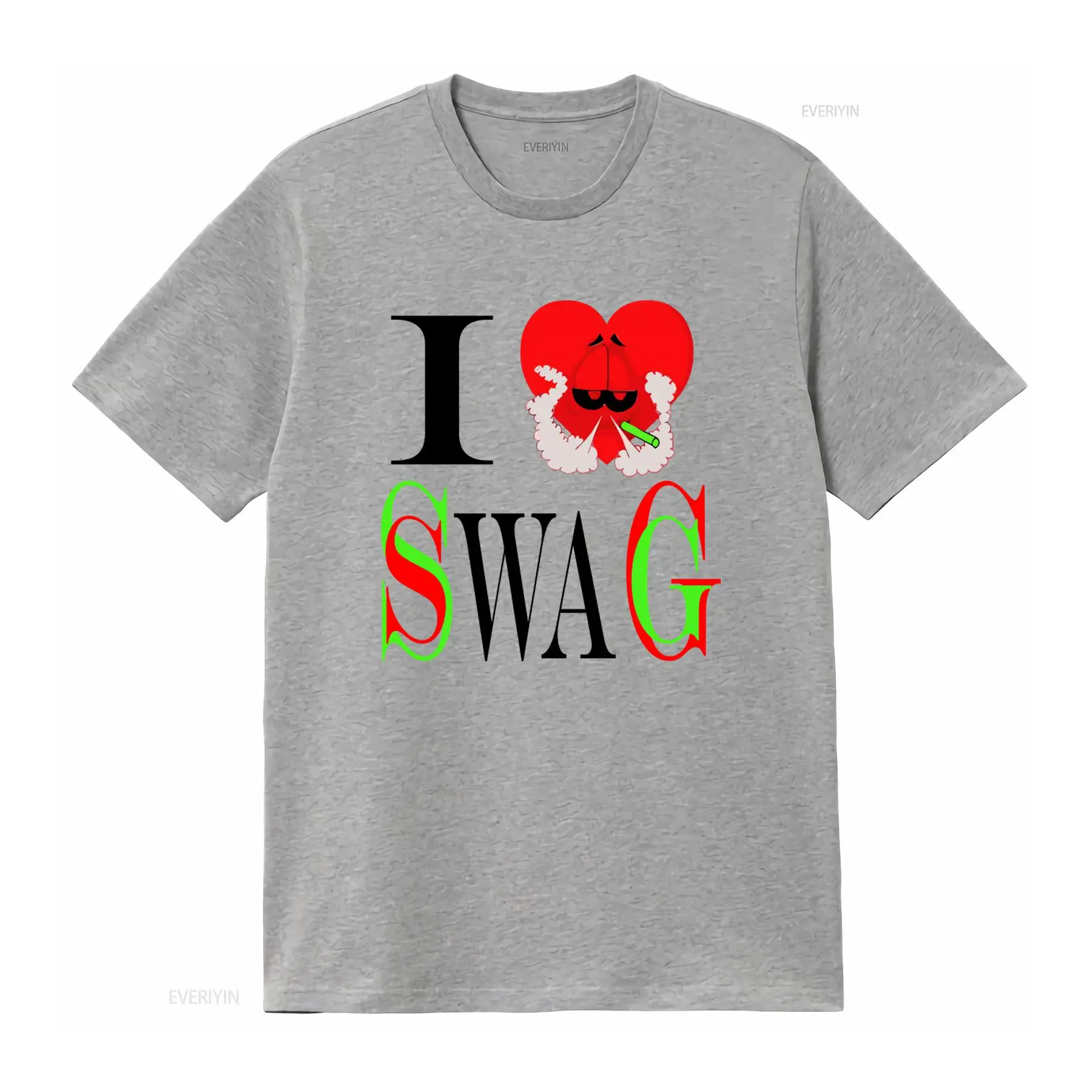 I Swag Kalp Baskılı Tişört Ret - Vintage Fashion Style Men incelemesi ve fiyatı