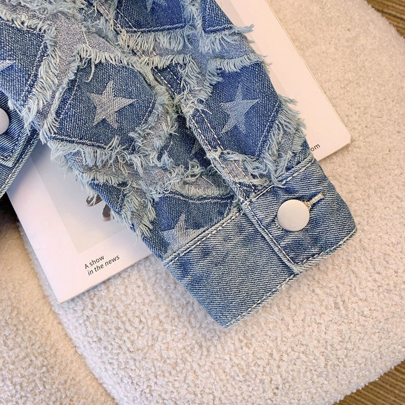 Kadın Kot Montlar Yuvarlak Yak - Patchwork Jean Jacket incelemesi ve fiyatı