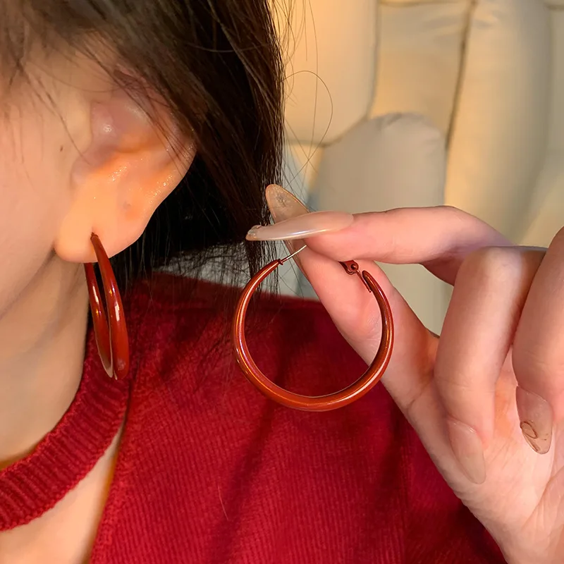 Charm Trendy Şarap Kırmızı Ren - Vintage Fashion Korea incelemesi ve fiyatı