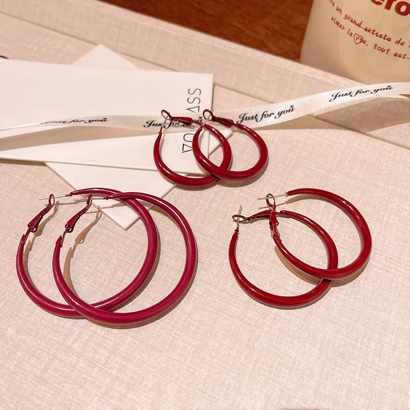 Charm Trendy Şarap Kırmızı Ren - Vintage Fashion Korea incelemesi ve fiyatı