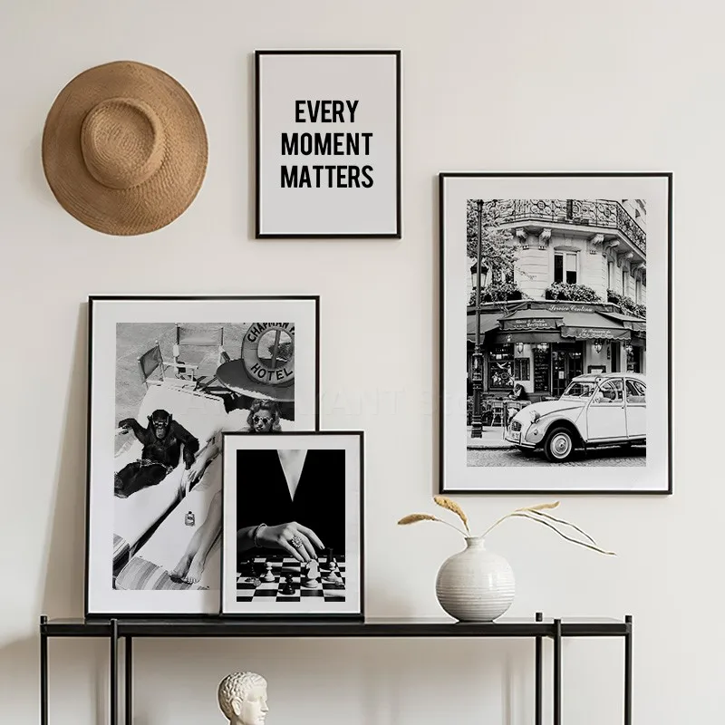 Siyah ve Beyaz Vintage duvar s - Vintage Fashion Prints For Wall incelemesi ve fiyatı