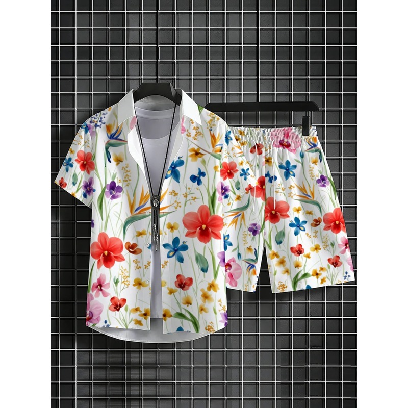 Erkek Yazlık Çiçek Desenli Kıs - Printed Floral Shirt incelemesi ve fiyatı