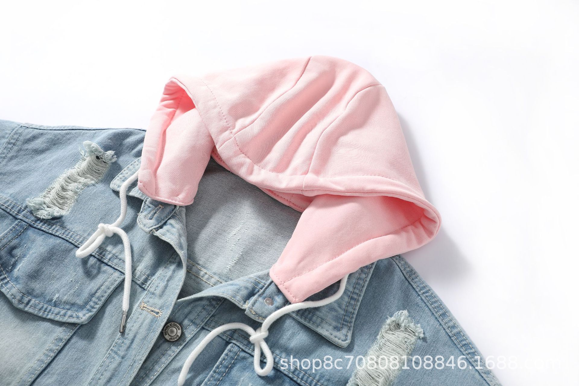 Avrupa tarzı gevşek kapüşonlu  - Patchwork Jean Jacket incelemesi ve fiyatı