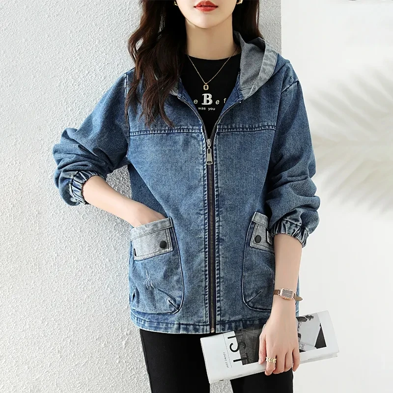 Yeni Ekleme Fermuar Kadın Kovb - Patchwork Jean Jacket incelemesi ve fiyatı