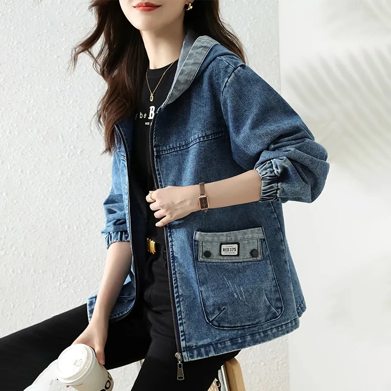 Yeni Ekleme Fermuar Kadın Kovb - Patchwork Jean Jacket incelemesi ve fiyatı