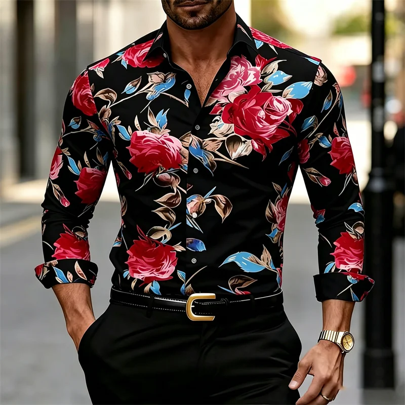 Çiçek Desenli Uzun Kollu Erkek - Printed Floral Shirt incelemesi ve fiyatı