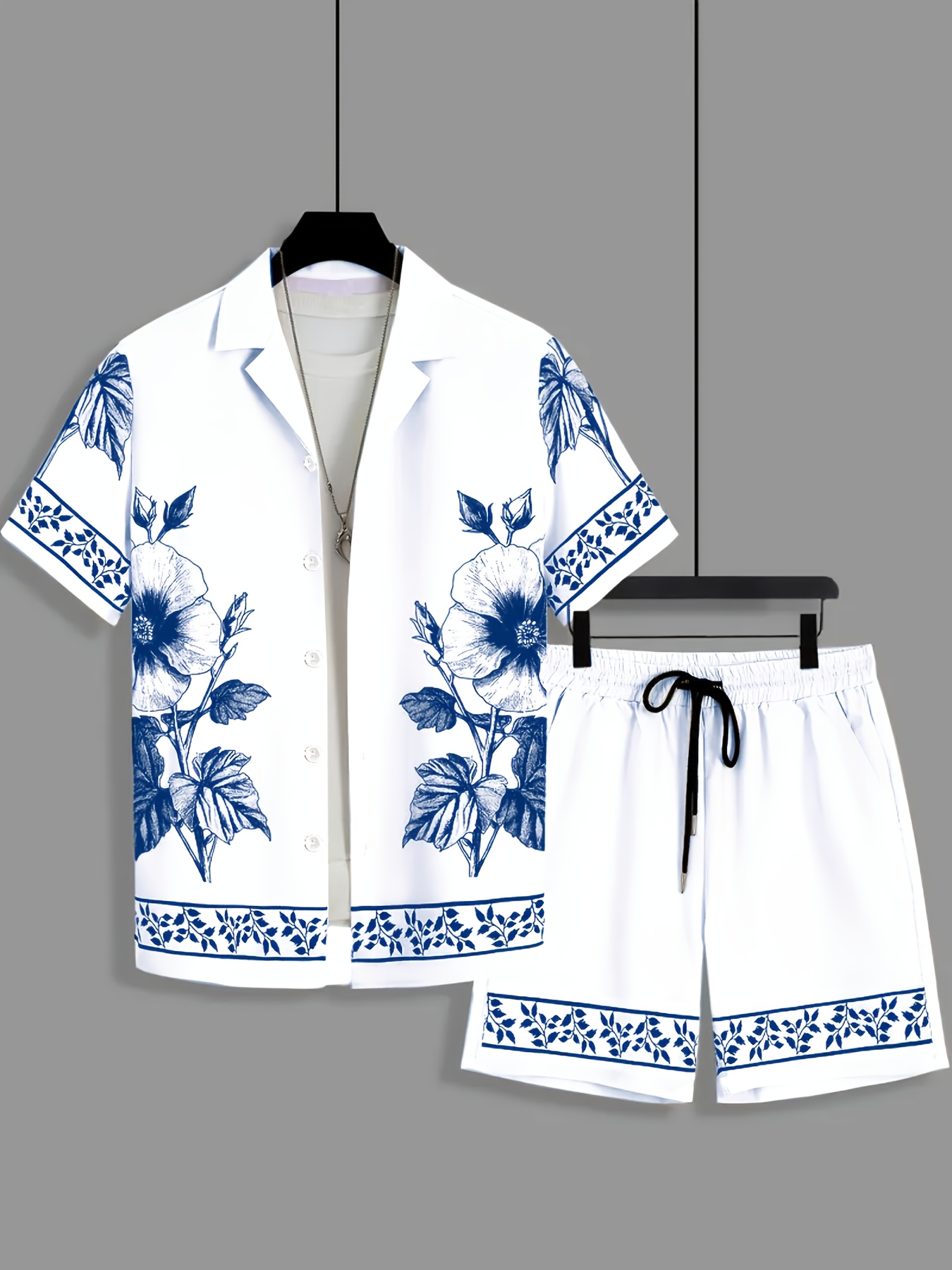 Erkekler İçin Bol İki Parçalı  - Printed Floral Shirt incelemesi ve fiyatı