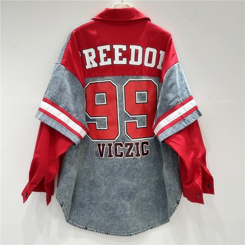 Retro Kadın Denim Patchwork Gö - Patchwork Jean Jacket incelemesi ve fiyatı