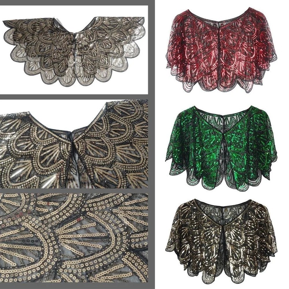 Art Deco Oymalı Şal Boncuklu D - Vintage Fashion Art incelemesi ve fiyatı