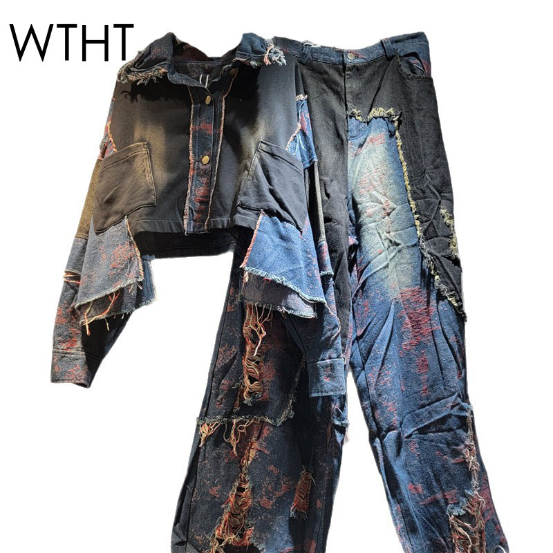 WTHT Yeni Moda kadın Patchwork - Patchwork Jean Jacket incelemesi ve fiyatı