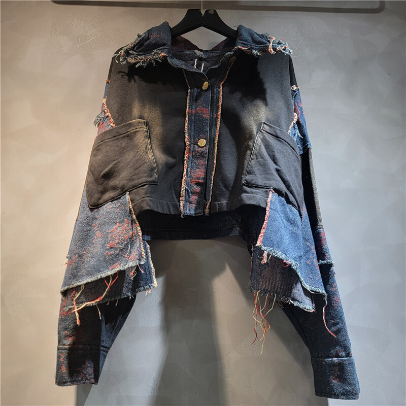 WTHT Yeni Moda kadın Patchwork - Patchwork Jean Jacket incelemesi ve fiyatı