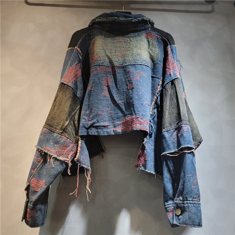 WTHT Yeni Moda kadın Patchwork - Patchwork Jean Jacket incelemesi ve fiyatı