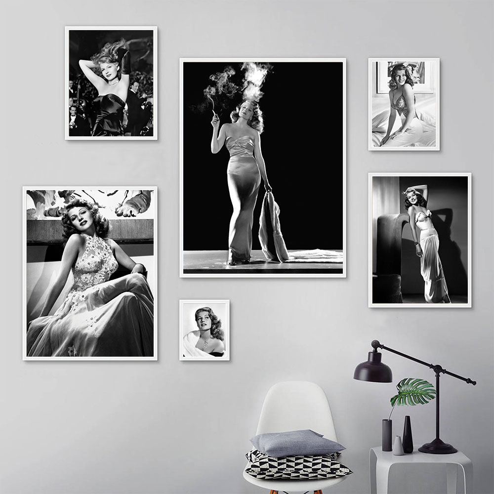 Rita Hayworth Posteri,Siyah Be - Vintage Fashion Prints For Wall incelemesi ve fiyatı