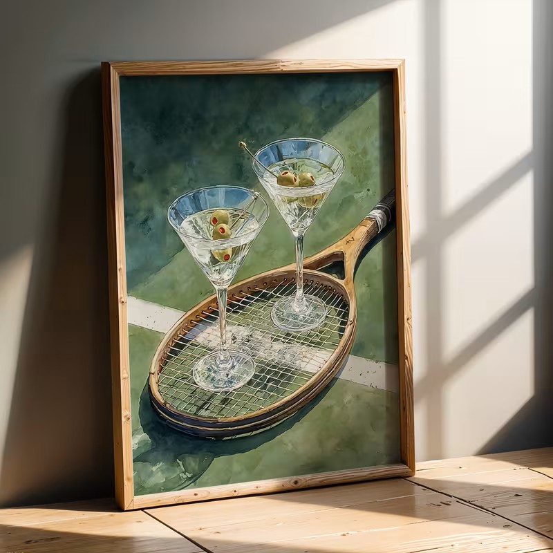 Tenis Kulübü Temalı Vintage Po - Vintage Fashion Art incelemesi ve fiyatı